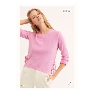 Free People Cropped Waffle Knit Top